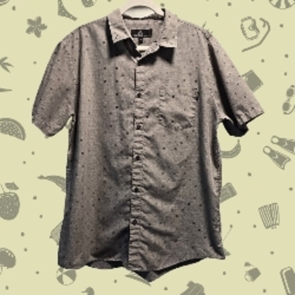 Molokai Surf Co. Men's XL Short Sleeve Button-Down - Geometric Print
